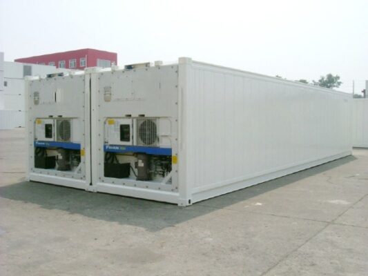 The type of 45-foot refrigerated container can be easily identified through the parameters written on the outside