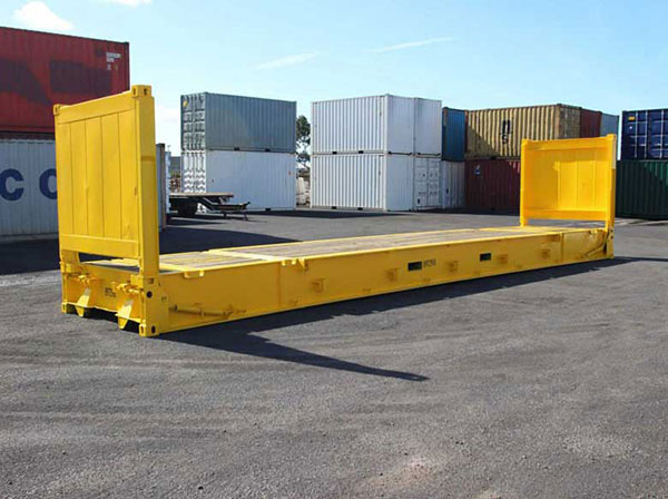 Note when using flat rack containers in freight transport